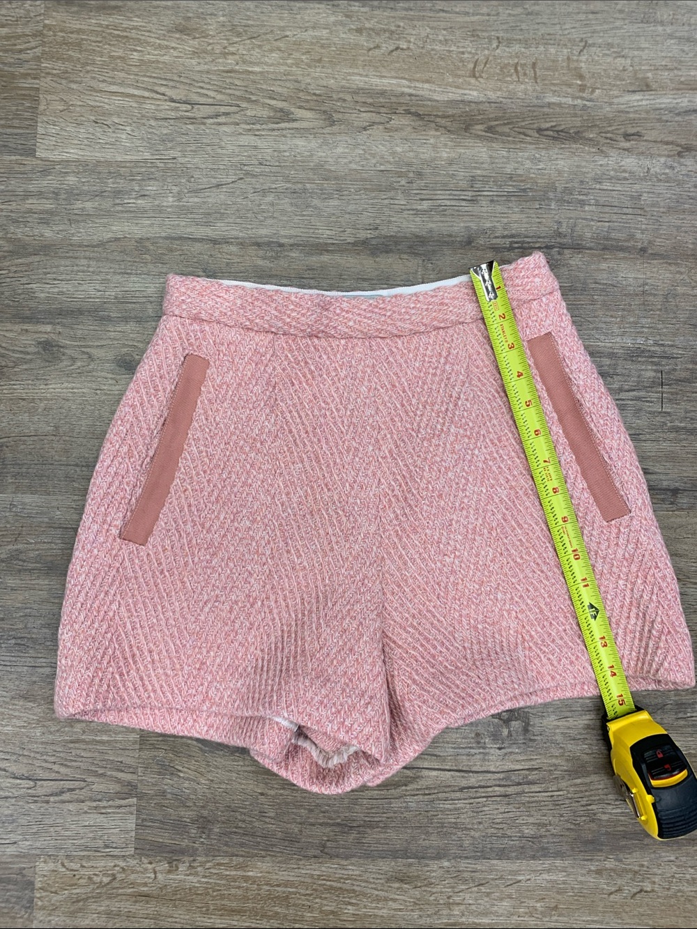 Rachel Comey Pink Tweed High-Rise Shorts Size 2